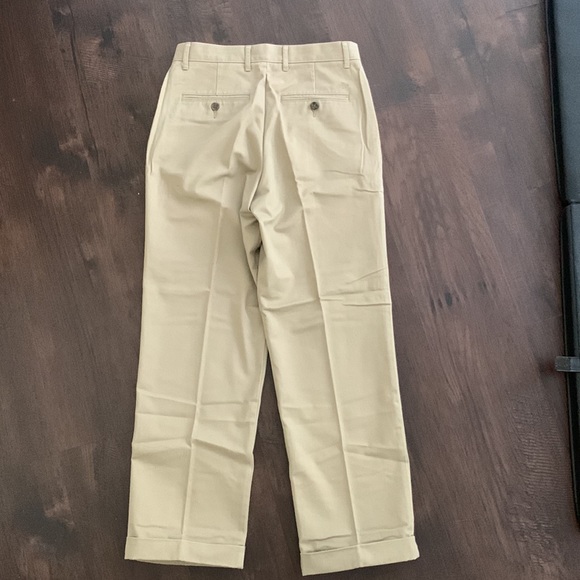 DOCKERS D3 CHINO KHAKI PANTS TAN COTTON PLEATED - Picture 8 of 9